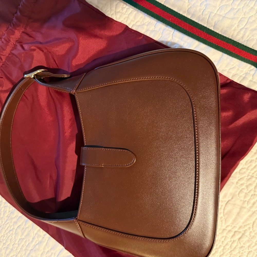 Gucci Jackie Hobo Shoulder Bag Brown Small Excellent! - Picture 2 of 13